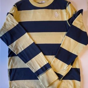 Abercrombie & Fitch yellow & blue striped muscle shirt. 100% cotton very soft.